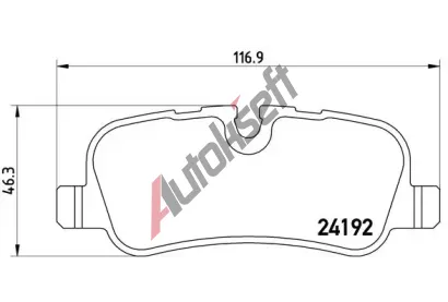 BREMBO Sada brzdovch destiek - kotouov brzda BRE P44013, P 44 013