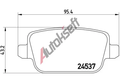 BREMBO Sada brzdovch destiek - kotouov brzda BRE P44017, P 44 017