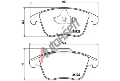 BREMBO Sada brzdovch destiek BRE P44020, P 44 020