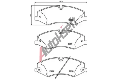 BREMBO Sada brzdovch destiek BRE P44022, P 44 022
