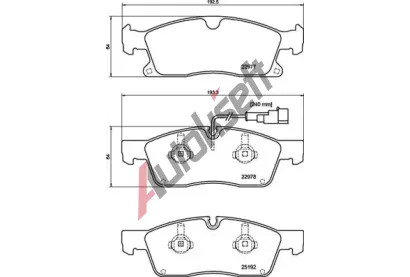 BREMBO Sada brzdovch destiek BRE P48001, P 48 001
