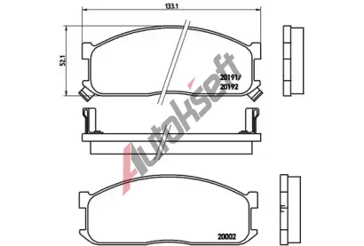 BREMBO Sada brzdovch destiek - kotouov brzda BRE P49010, P 49 010