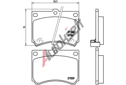 BREMBO Sada brzdovch destiek - kotouov brzda BRE P49011, P 49 011