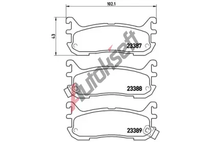 BREMBO Sada brzdovch destiek BRE P49021, P 49 021