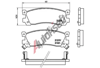 BREMBO Sada brzdovch destiek - kotouov brzda BRE P49025, P 49 025