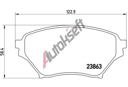 BREMBO Sada brzdovch destiek - kotouov brzda BRE P49029, P 49 029