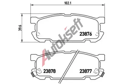 BREMBO Sada brzdovch destiek BRE P49030, P 49 030