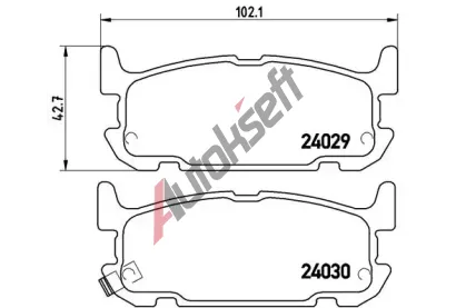 BREMBO Sada brzdovch destiek BRE P49031, P 49 031