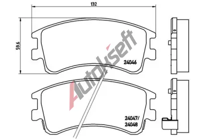 BREMBO Sada brzdovch destiek - kotouov brzda BRE P49032, P 49 032