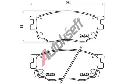 BREMBO Sada brzdovch destiek - kotouov brzda BRE P49033, P 49 033