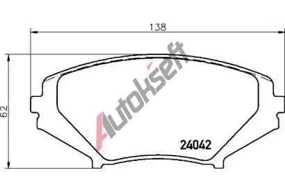 BREMBO Sada brzdovch destiek - kotouov brzda BRE P49034, P 49 034