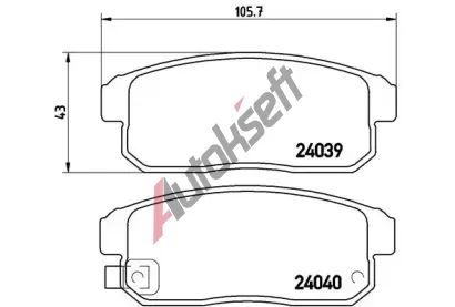 BREMBO Sada brzdovch destiek - kotouov brzda BRE P49035, P 49 035