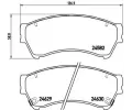 BREMBO Sada brzdovch destiek - kotouov brzda ‐ BRE P49039