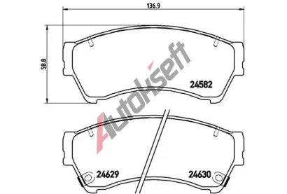 BREMBO Sada brzdovch destiek - kotouov brzda BRE P49039, P 49 039