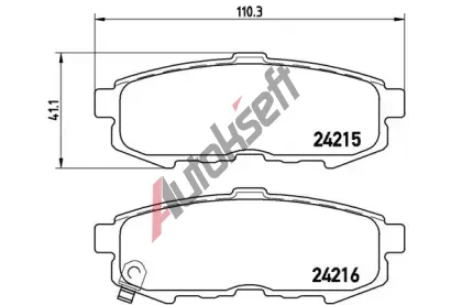 BREMBO Sada brzdovch destiek - kotouov brzda BRE P49042, P 49 042