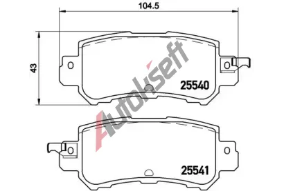 BREMBO Sada brzdovch destiek BREMBO XTRA LINE BRE P49047X, P 49 047X