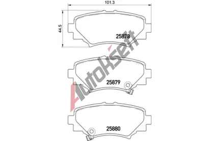 BREMBO Sada brzdovch destiek BRE P 49 049, BRE P49049