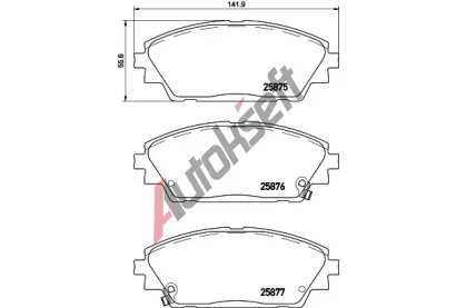 BREMBO Sada brzdovch destiek BRE P 49 050, BRE P49050