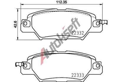 BREMBO Sada brzdovch destiek BRE P49053, BRE P 49 053
