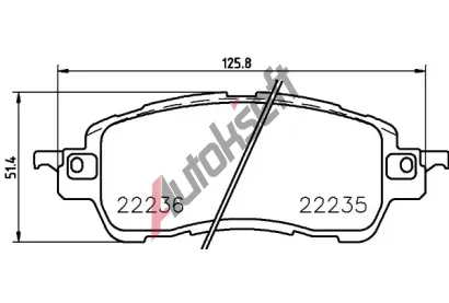 BREMBO Sada brzdovch destiek BRE P49055, BRE P 49 055