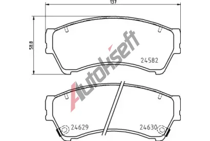 BREMBO Sada brzdovch destiek BRE P49060, BRE P 49 060