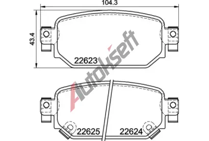 BREMBO Sada brzdovch destiek BRE P49063, P 49 063