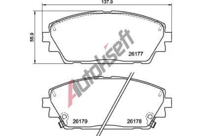 BREMBO Sada brzdovch destiek BRE P49065, P 49 065
