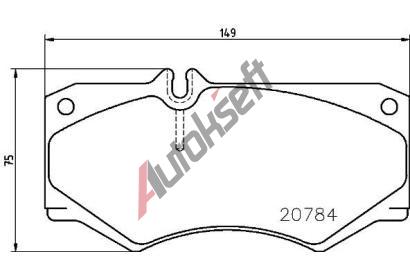 BREMBO Sada brzdovch destiek - kotouov brzda BRE P50003, P 50 003