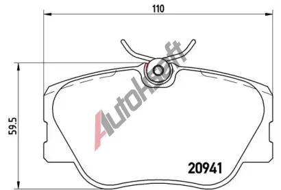 BREMBO Sada brzdovch destiek - kotouov brzda BRE P50008, P 50 008