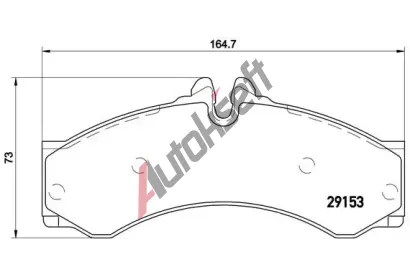 BREMBO Sada brzdovch destiek - kotouov brzda BRE P50028, P 50 028