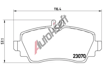 BREMBO Sada brzdovch destiek - kotouov brzda BRE P50035, P 50 035