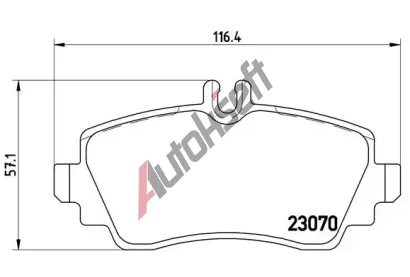 BREMBO Sada brzdovch destiek - kotouov brzda BRE P50036, P 50 036