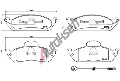 BREMBO Sada brzdovch destiek - kotouov brzda BRE P50039, P 50 039