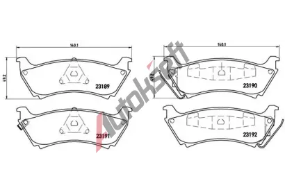 BREMBO Sada brzdovch destiek - kotouov brzda BRE P50040, P 50 040