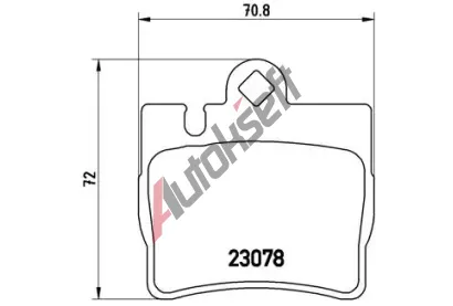 BREMBO Sada brzdovch destiek - kotouov brzda BRE P50042, P 50 042