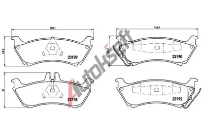 BREMBO Sada brzdovch destiek - kotouov brzda BRE P50044, P 50 044