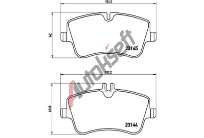 BREMBO Sada brzdovch destiek BREMBO XTRA LINE, DIRECTIONAL BRAKE PADS BRE P50045X, P 50 045X