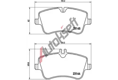 BREMBO Sada brzdovch destiek - kotouov brzda BRE P50046, P 50 046