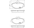 Sada brzdovch destiek BREMBO ‐ BRE P50049