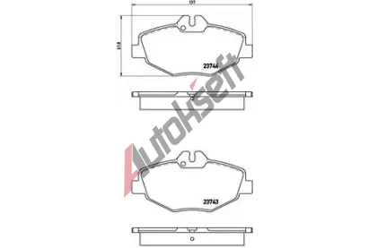 BREMBO Sada brzdovch destiek - kotouov brzda BRE P50049, P 50 049