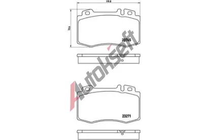 BREMBO Sada brzdovch destiek - kotouov brzda BRE P50053, P 50 053