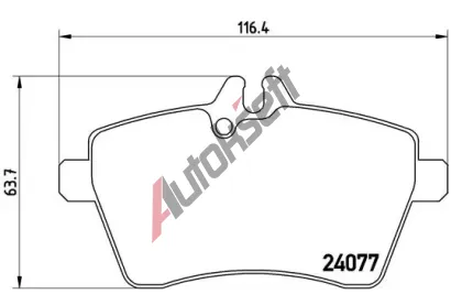 BREMBO Sada brzdovch destiek - kotouov brzda BRE P50056, P 50 056