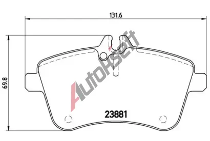 BREMBO Sada brzdovch destiek - kotouov brzda BRE P50057, P 50 057