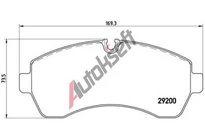 BREMBO Sada brzdovch destiek - kotouov brzda BRE P50059, P 50 059