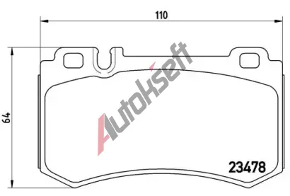 BREMBO Sada brzdovch destiek - kotouov brzda BRE P50061, P 50 061