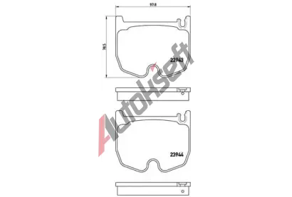 BREMBO Sada brzdovch destiek - kotouov brzda BRE P50062, P 50 062