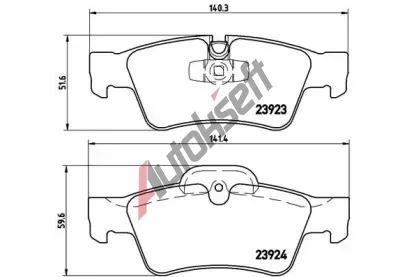 BREMBO Sada brzdovch destiek - kotouov brzda BRE P50064, P 50 064