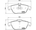 BREMBO Sada brzdovch destiek - kotouov brzda ‐ BRE P50068