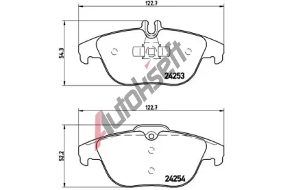 BREMBO Sada brzdovch destiek BREMBO XTRA LINE BRE P 50 068X, BRE P50068X