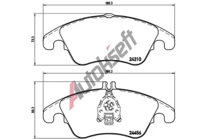 BREMBO Sada brzdovch destiek - kotouov brzda BRE P50069, P 50 069